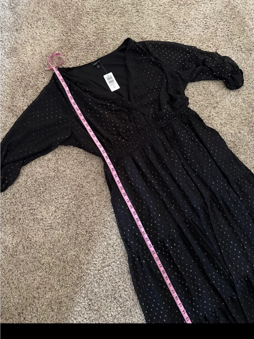NWT TORRID Y-Neck Polka Dot Maxi Dress size 1 or 1XL - Picture 12 of 12